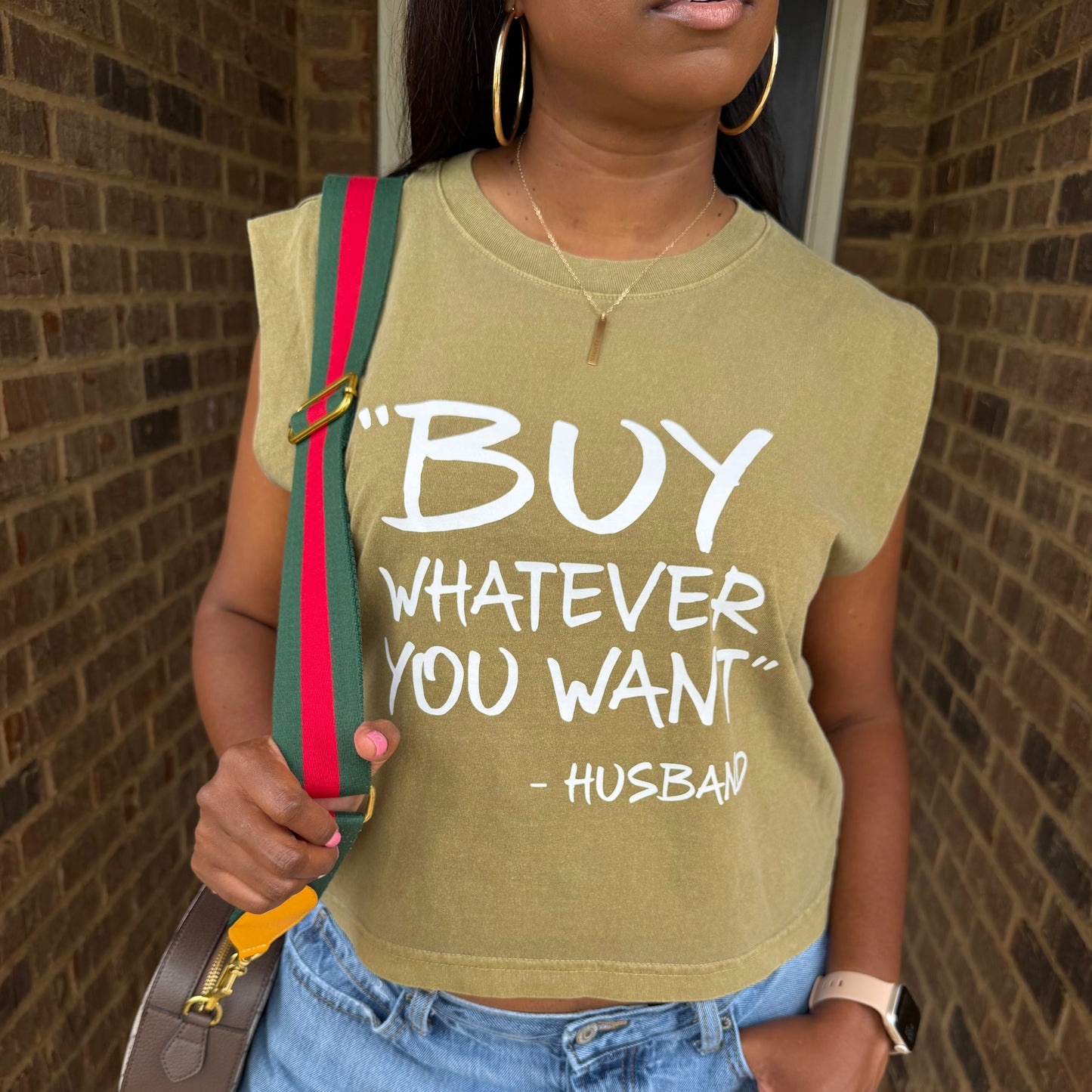 FADED ARMY GREEN MUSCLE TEE
