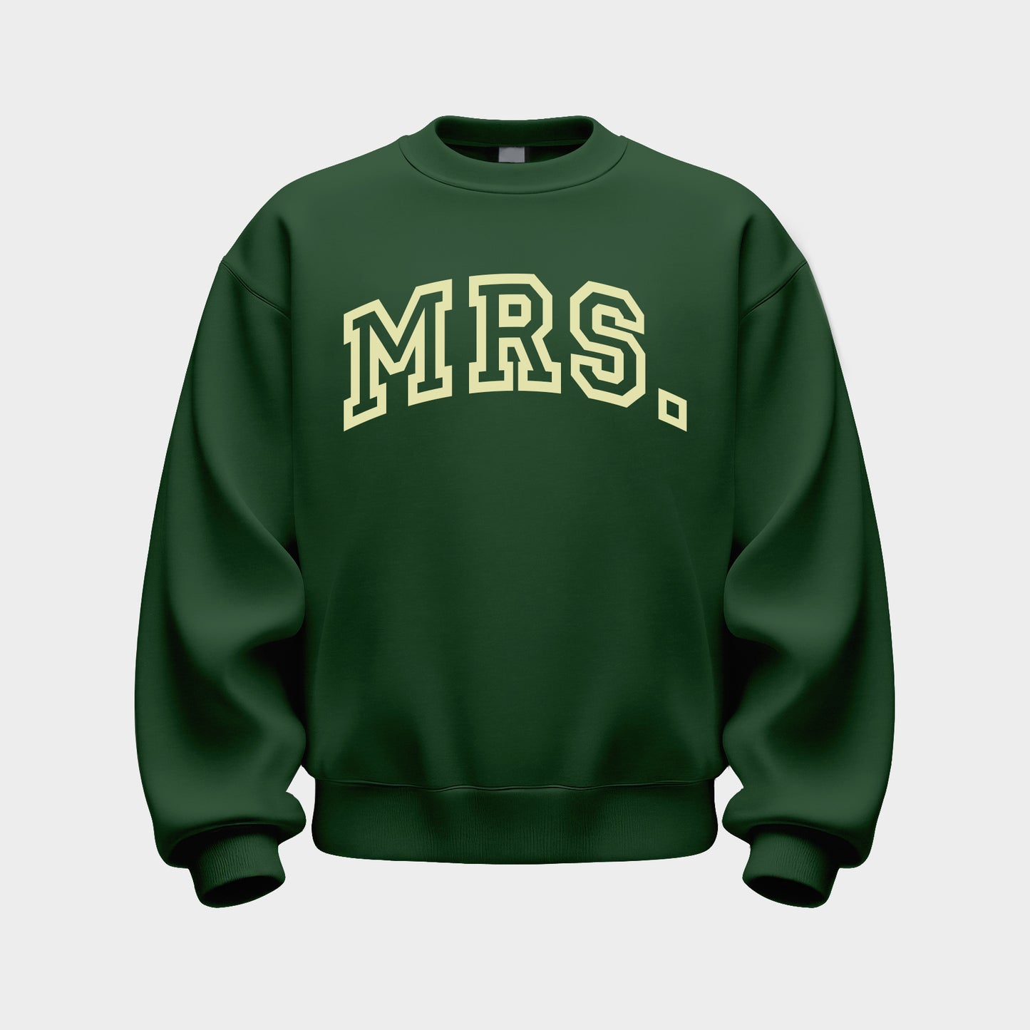 FOREST/CREAM MRS. CREWNECK SWEATSHIRT