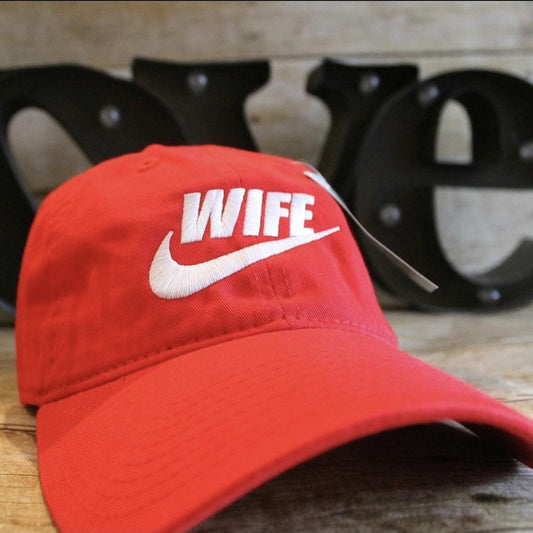 CANDY RED WIFE DAD HAT