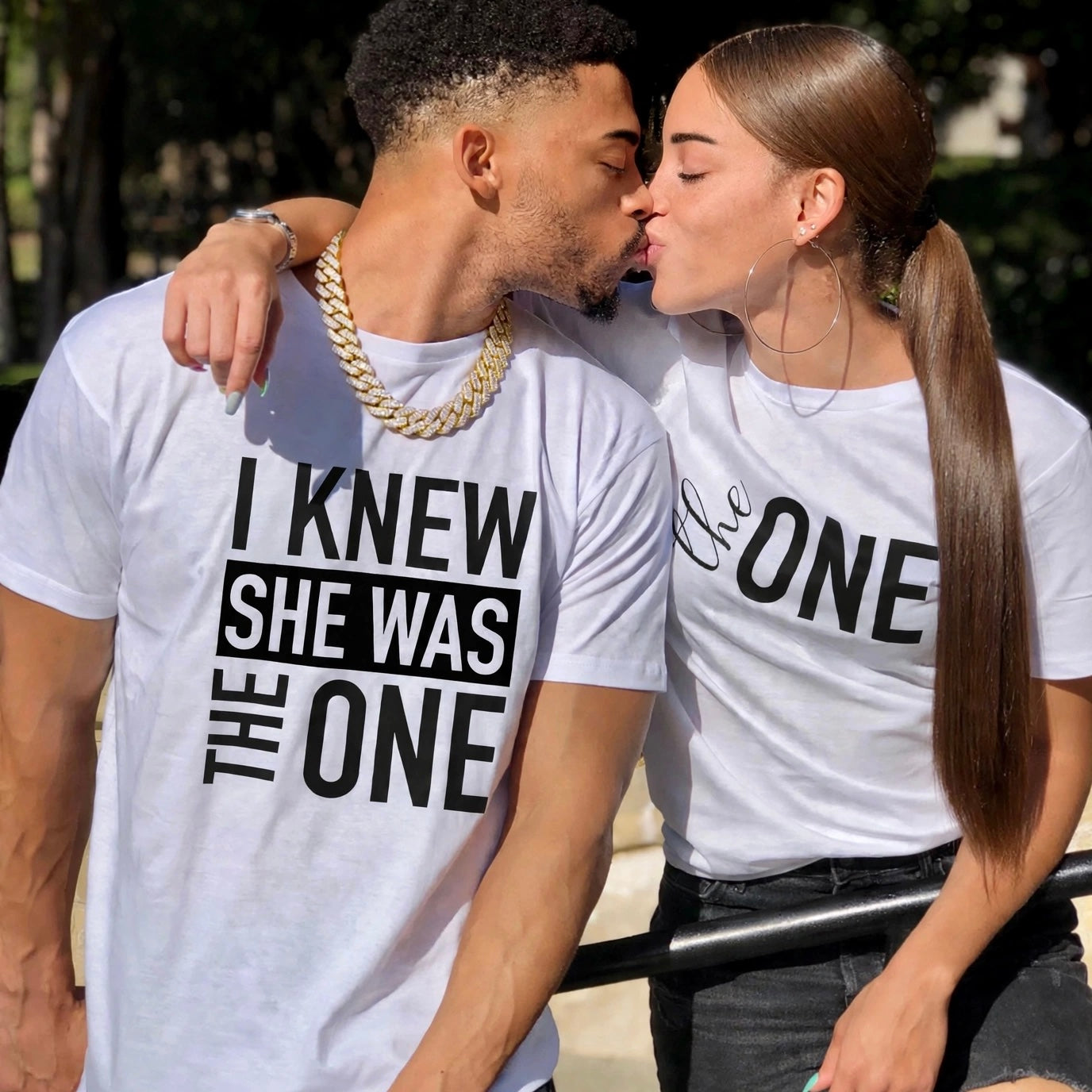 BONNIE & CLYDE WHITE/BLACK ‘THE ONE’ COUPLES SET