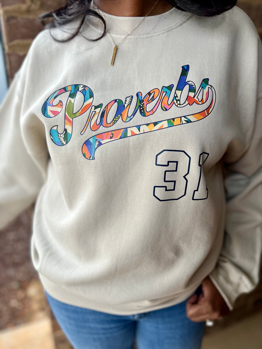 PROVERBS 31 BOTANICAL PRINT SWEATSHIRT