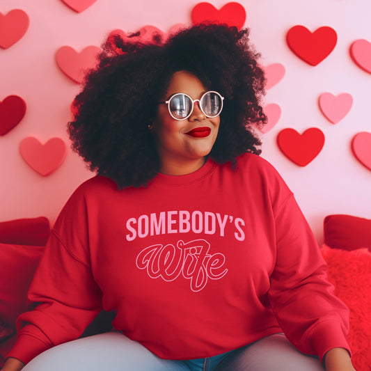 RED/PINK SOMEBODY'S WIFE SWEATSHIRT