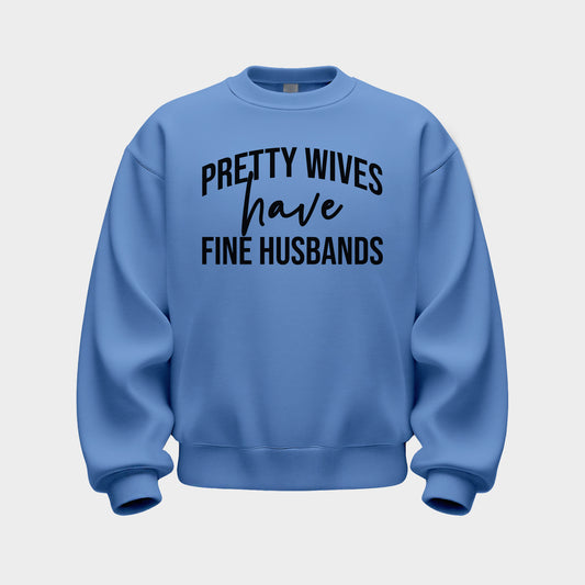 CAROLINA BLUE 'PRETTY WIVES HAVE FINE HUSBANDS' SWEATSHIRT