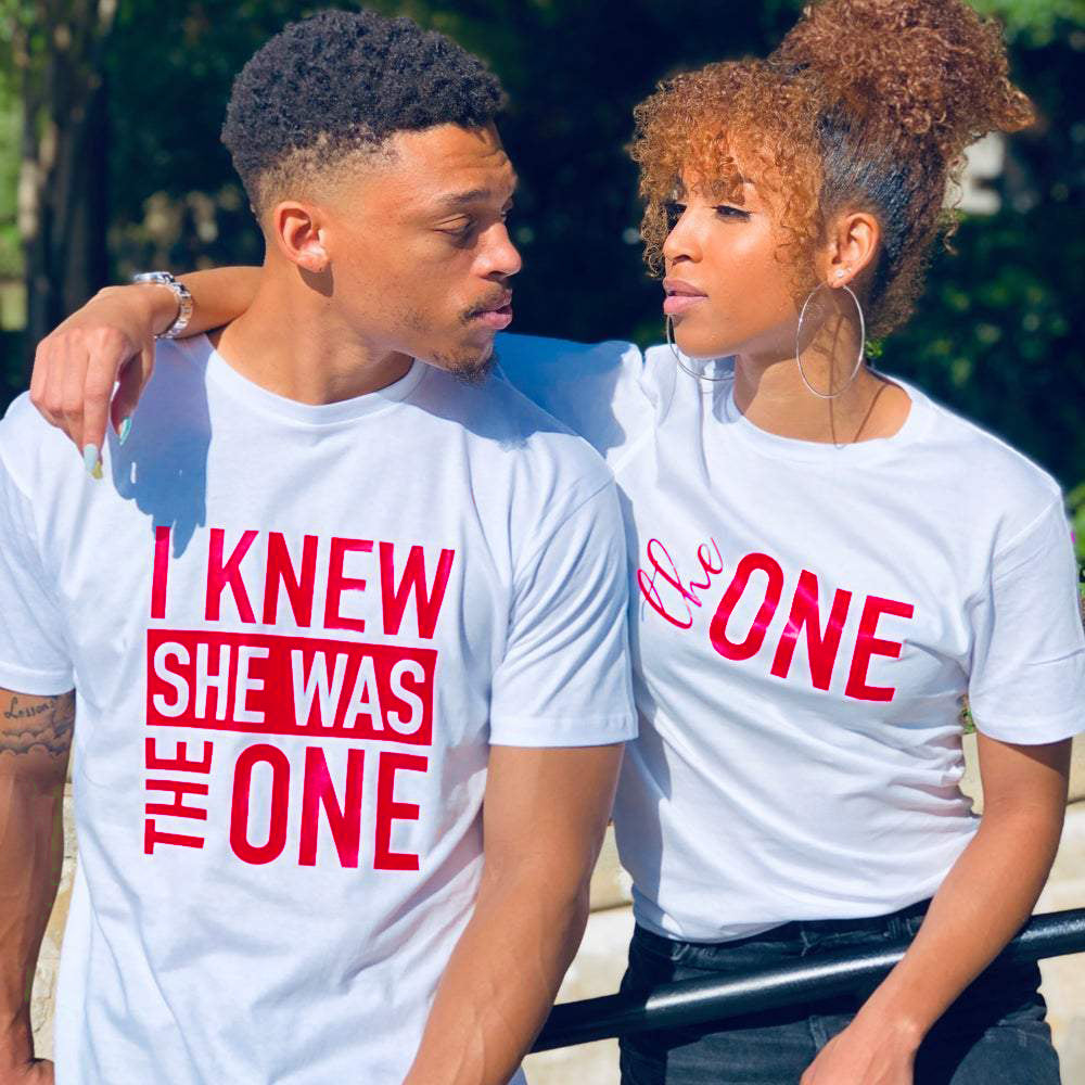 BONNIE & CLYDE WHITE/RED ‘THE ONE’ COUPLES SET