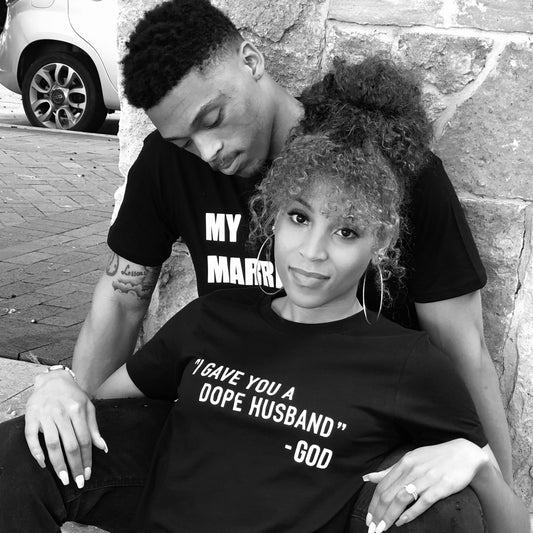 BLACK ‘DOPE HUSBAND’ TEE