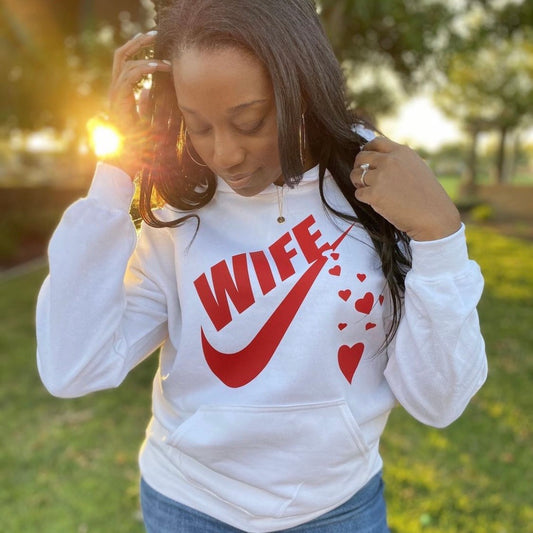 RED LOVE SPRINKLE WIFE HOODIE