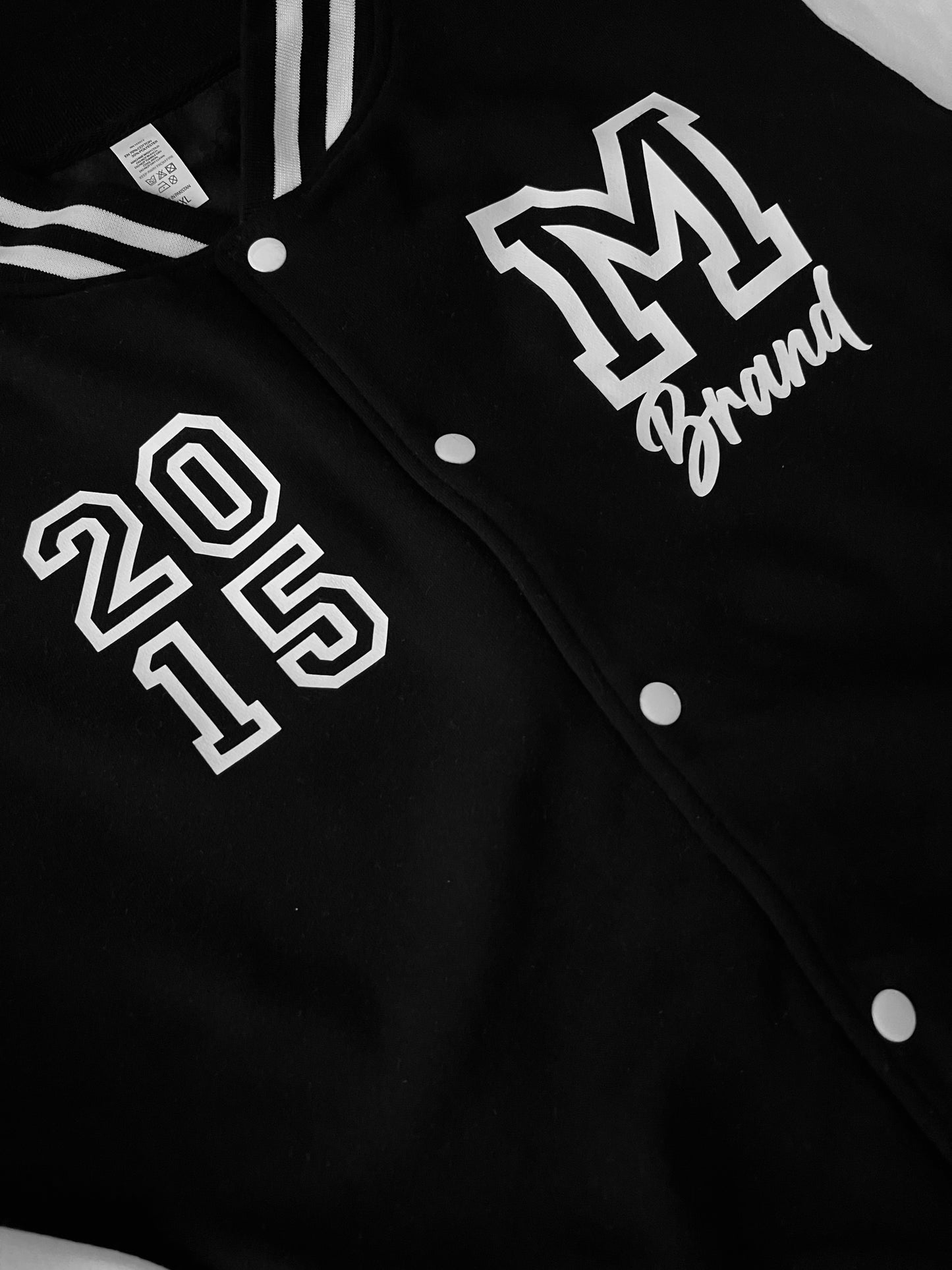 CUSTOM BLACK LETTERMAN HUSBAND JACKET